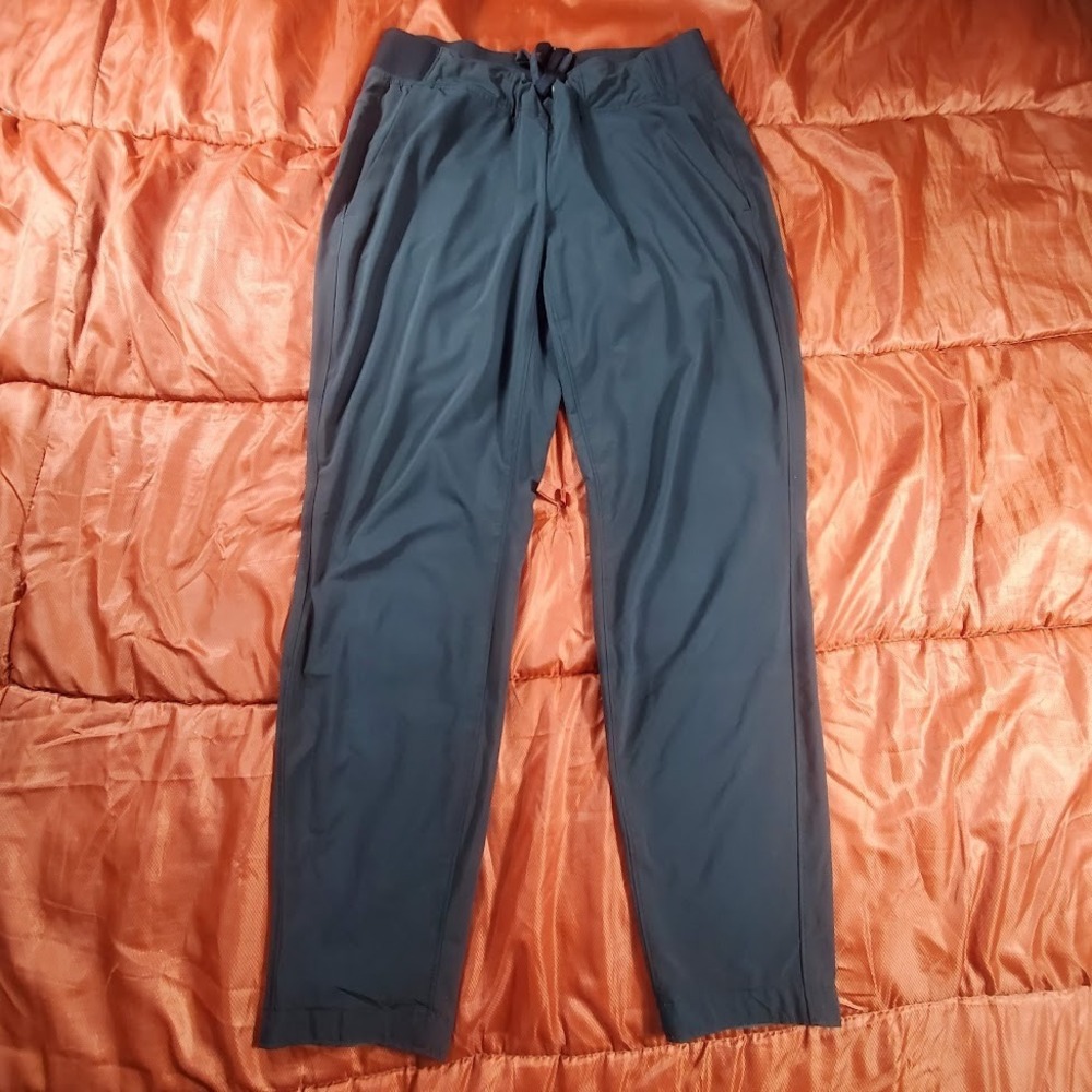 Athleta Midtown Trouser Pant Women's Size 6 Black Pockets Drawstring EUC